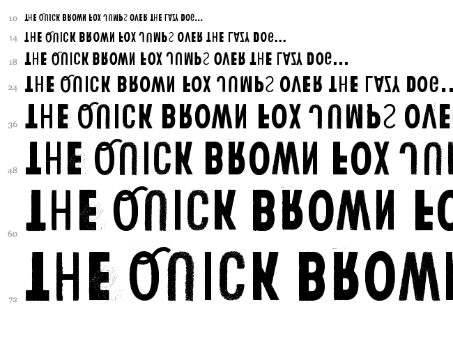 Human Error font waterfall